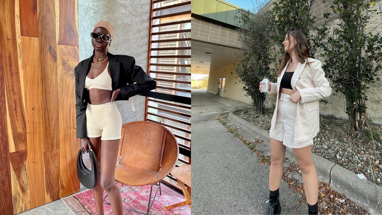 Além do blazer tradicional, as versões cropped e colorida são algumas que estão bombando nos outfits de verão