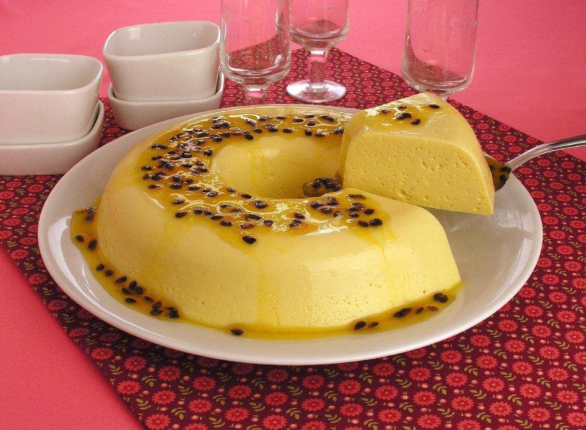 Pudim-mousse de maracujá 