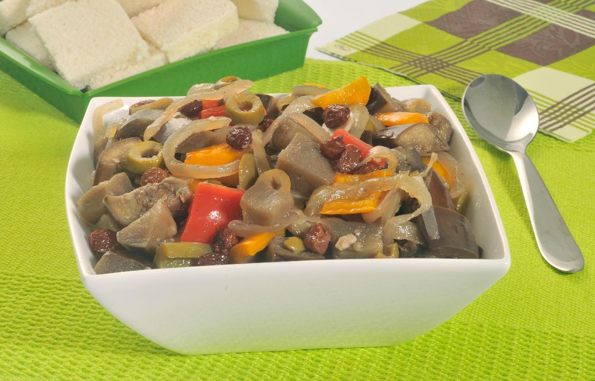 Recheio de caponata de berinjela 