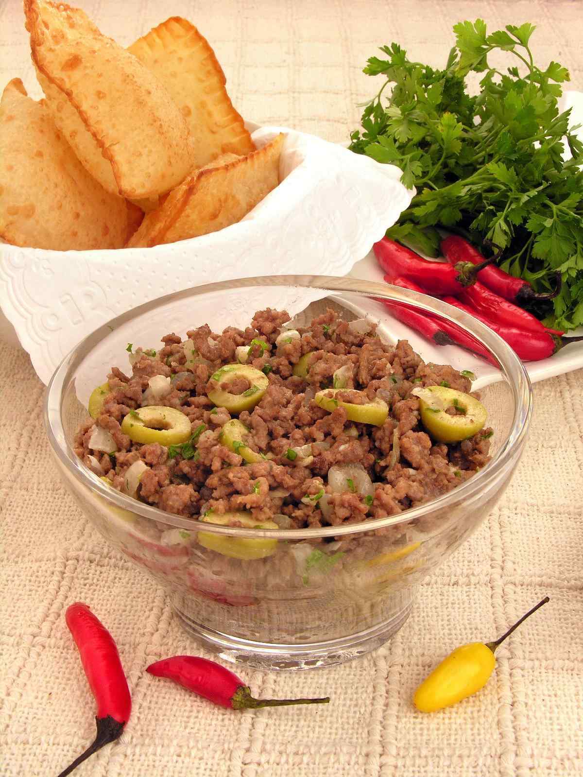 Recheio de carne para pastel 