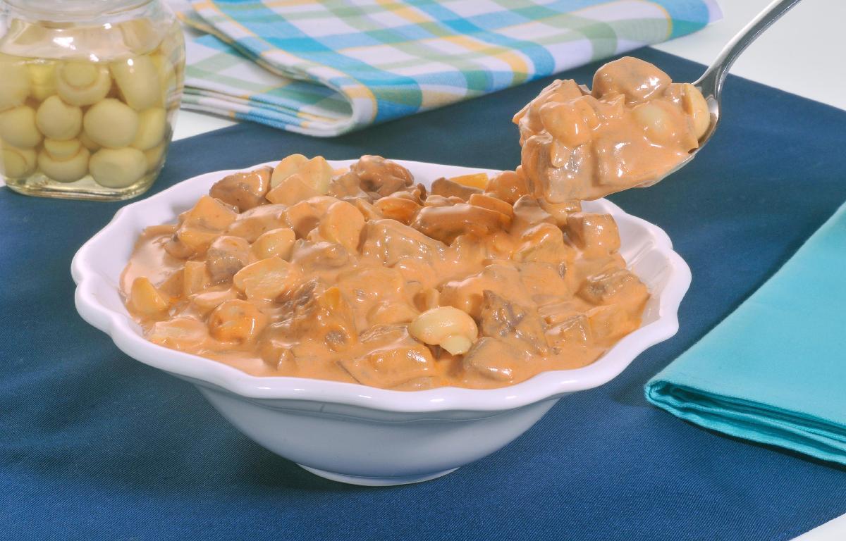 Recheio de estrogonofe de carne com champignon 