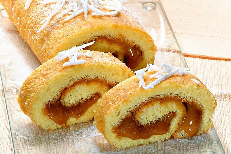 Receita de rocambole cremoso de doce de leite 