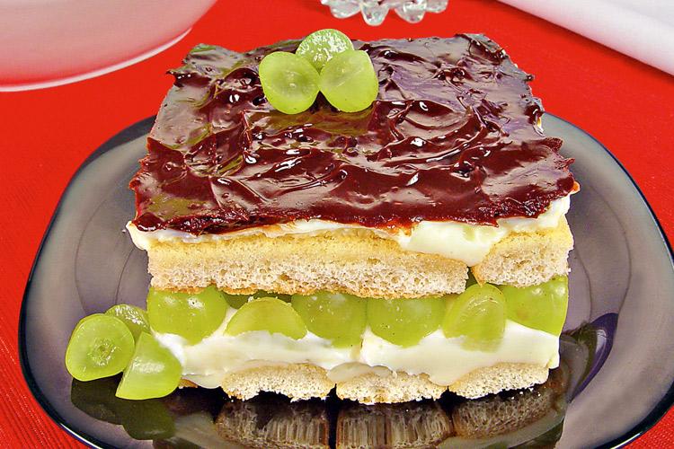 Receita de pavê de uva com chocolate 