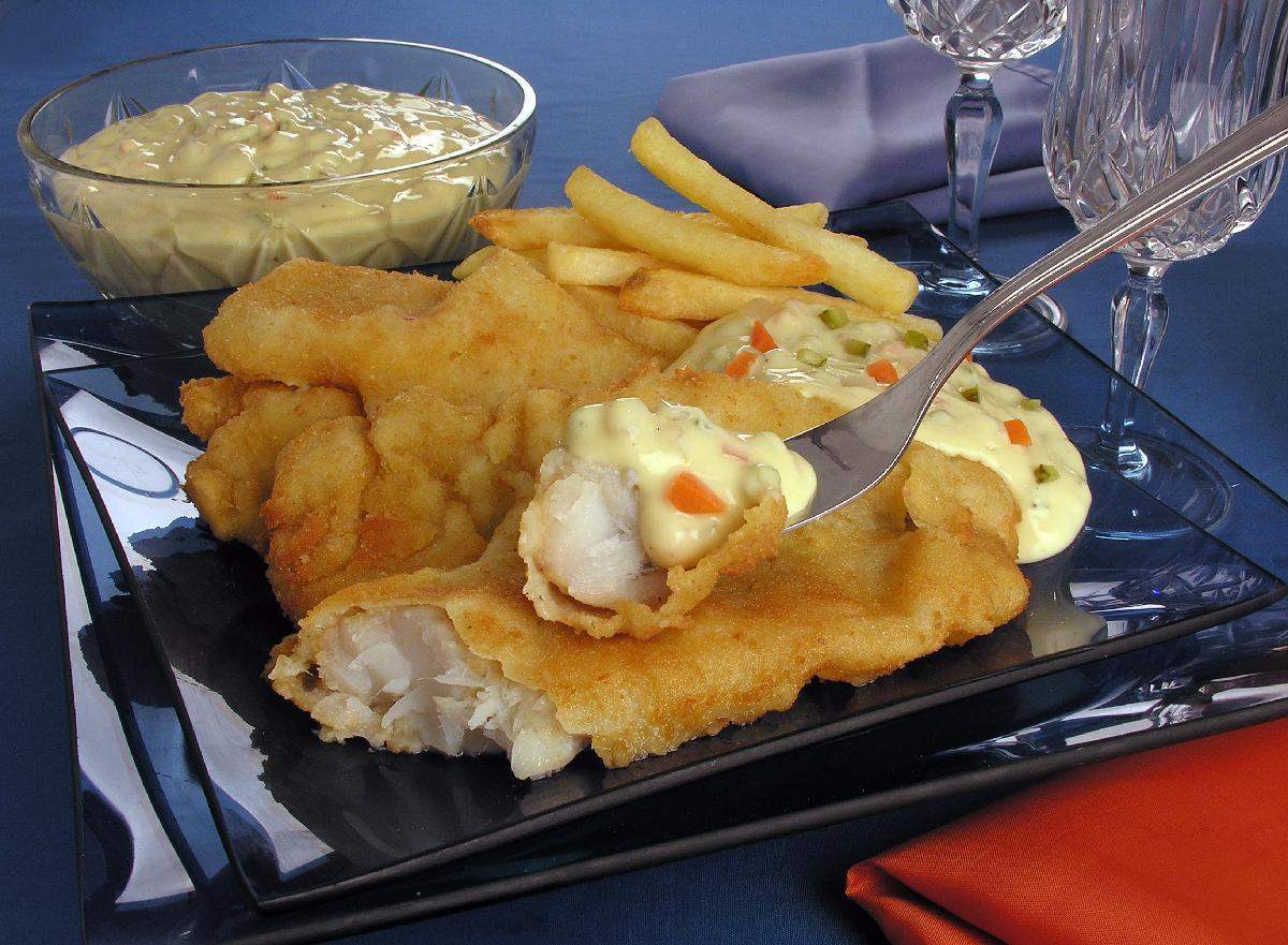 Peixe com molho tártaro 