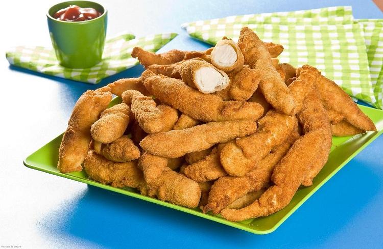 Receitas de tiras de frango à milanesa 