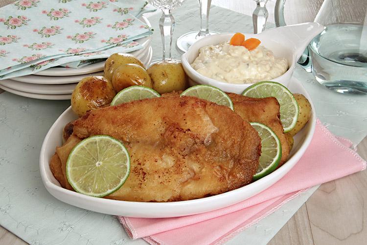 Receita de peixe à dorê com molho tártaro 