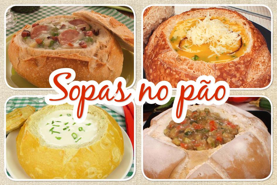 7 receitas de sopas no pão para te aquecer 