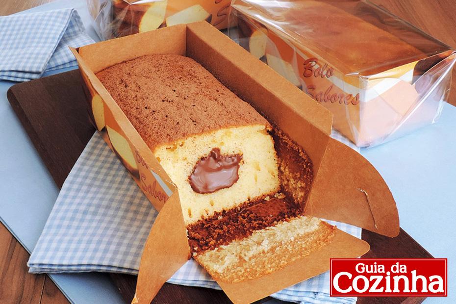 Minibolo recheado com chocolate 