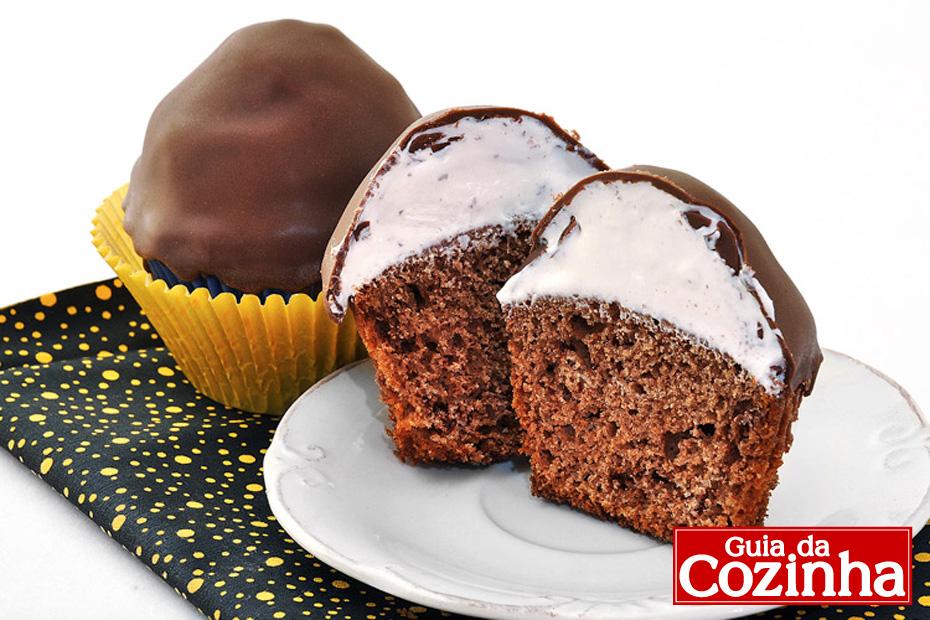 Cupcake de brownie e marshmallow 
