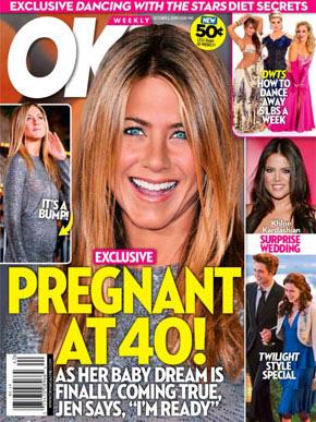 Boato de gravidez Jennifer Aniston