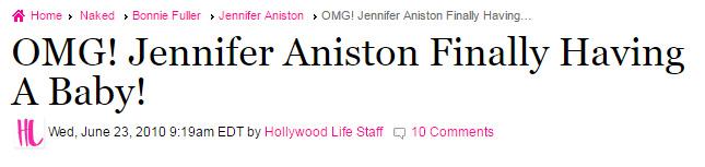 Boato de gravidez Jennifer Aniston