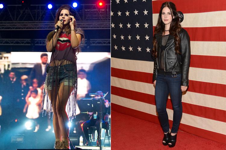 Lana Del Rey com visual rocker