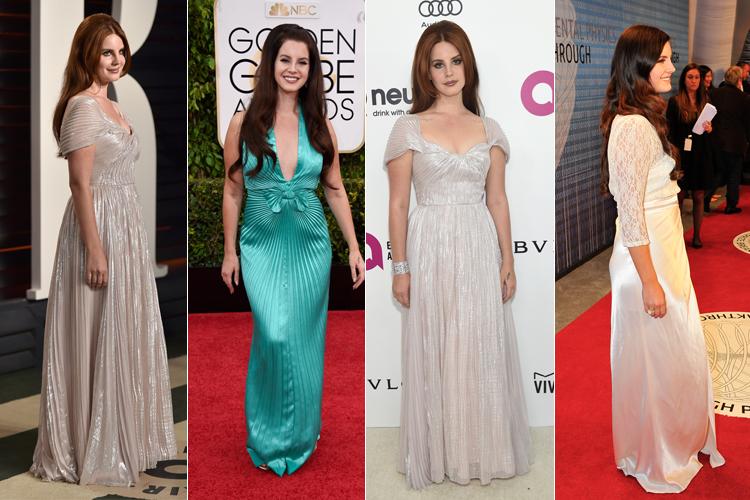 Lana Del Rey com vestidos longos