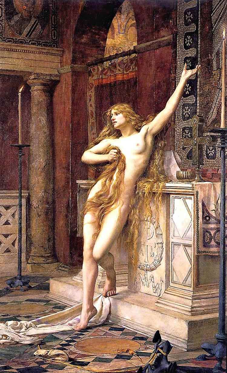 Pintura de Hipátia feita por Charles William Mitchell