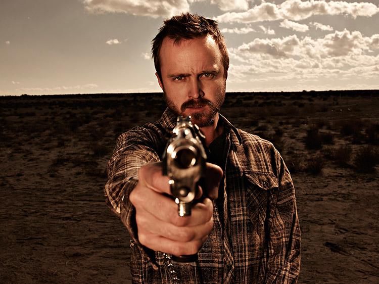 Jesse Pinkman apontando arma