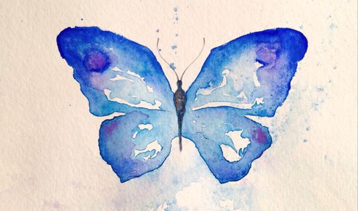 tatuagem aquarela de borboleta