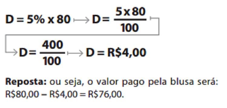 cálculo desconto