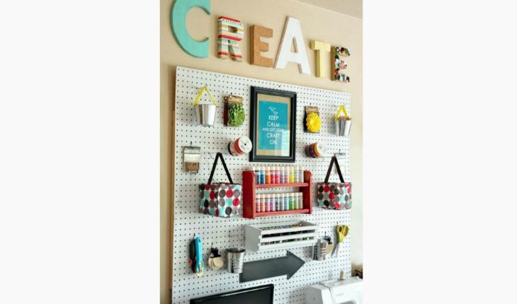 pegboard na decoração ateliê pinterest