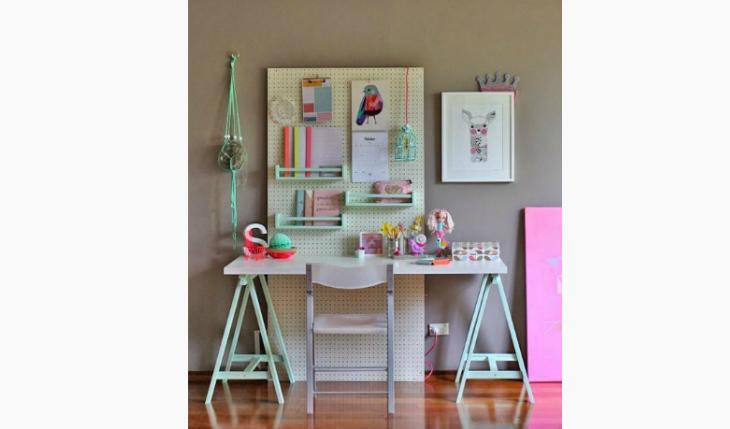 pegboard na decoração escrivaninha pinterest
