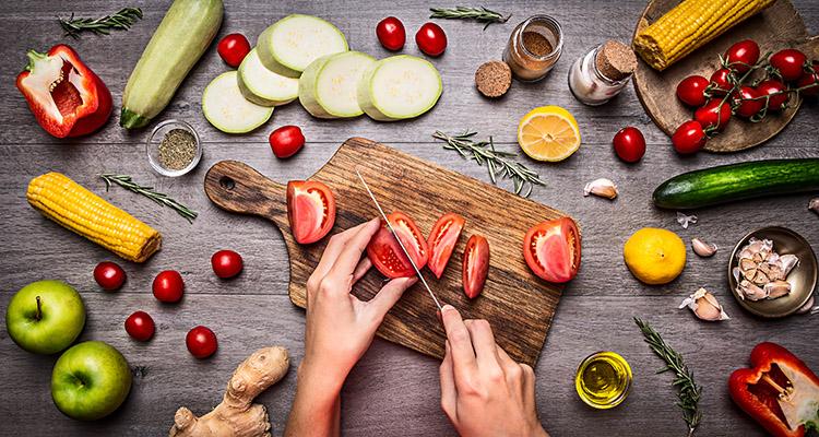 variedade de alimentos com micronutrientes