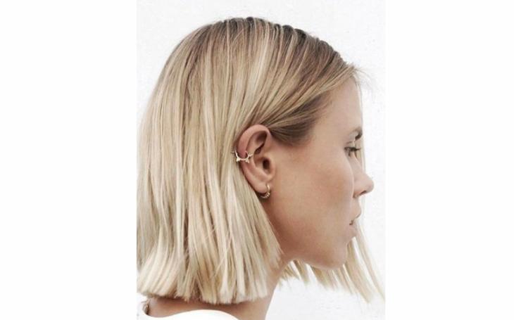Blunt bob corte de cabelo curto loiro reto