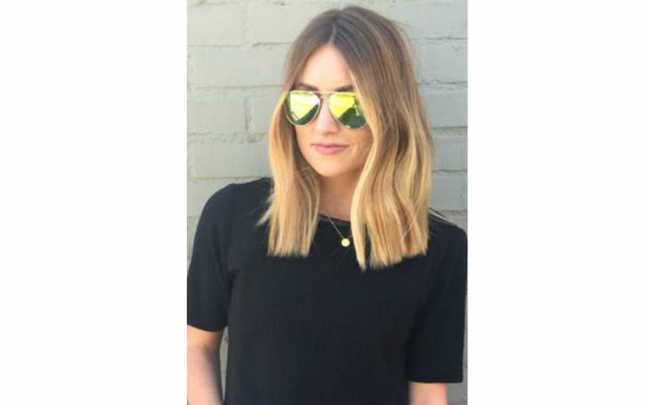 Blunt bob corte de cabelo medio loiro