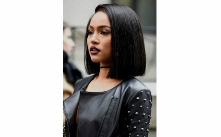 Blunt bob corte de cabelo curto castanho escuro