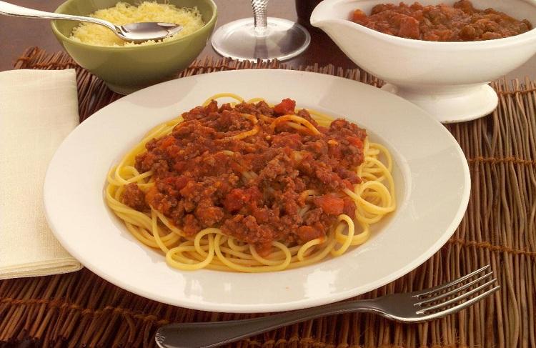Receita de espaguete à bolonhesa