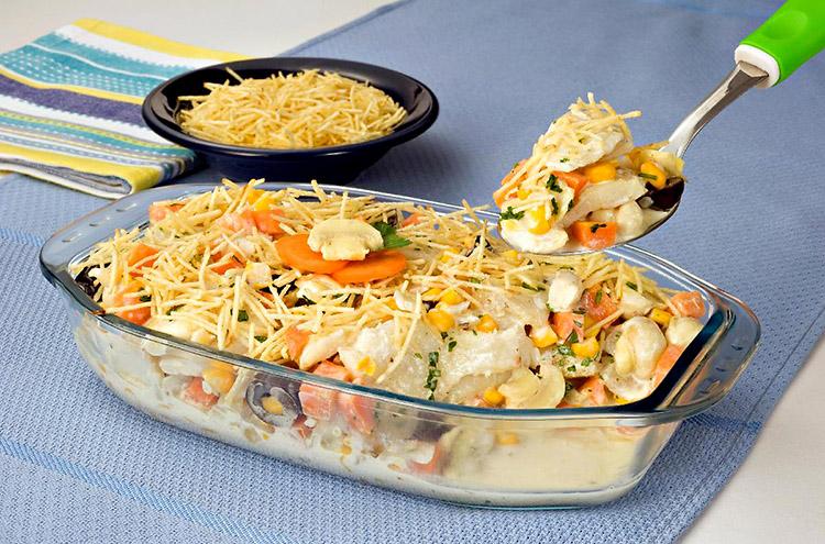 Receita de fricassê de bacalhau