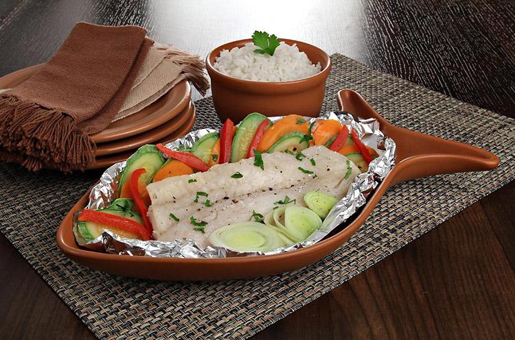 Receita de papillote de peixe e legumes