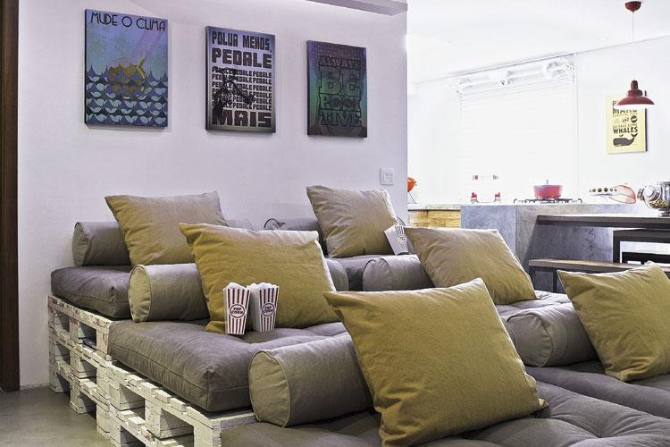 Arquibancada feita de pallets