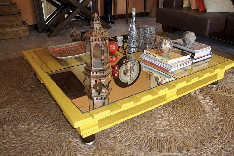 Mesa de centro feita de pallet