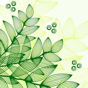 imagem de folhas verdes, elemento dos signos de terra