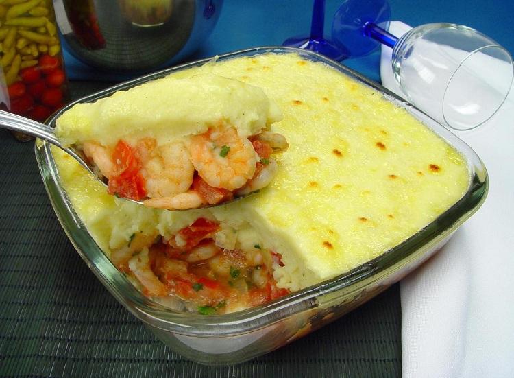 Receita de escondidinho de camarão