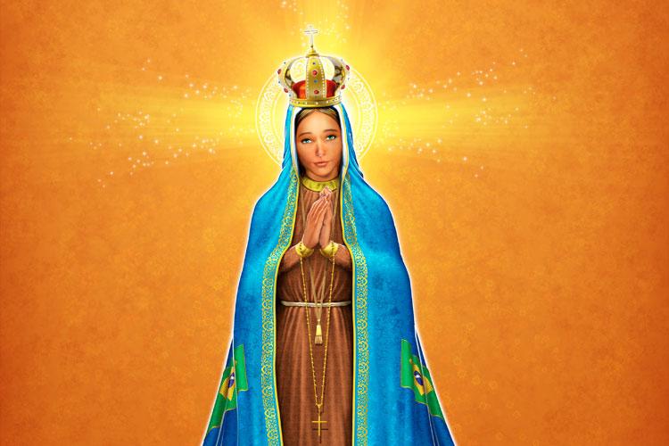 ilustração de nossa senhora aparecida