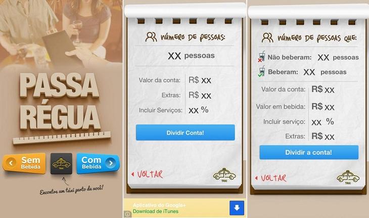 print tela aplicativo passa regua