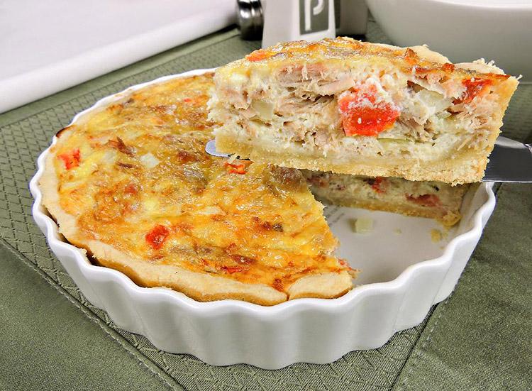 Receita de quiche de atum com queijos