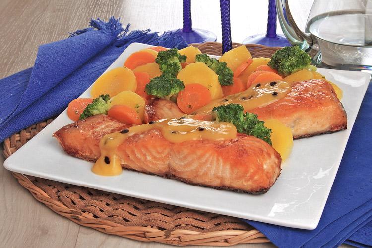 salmão assado