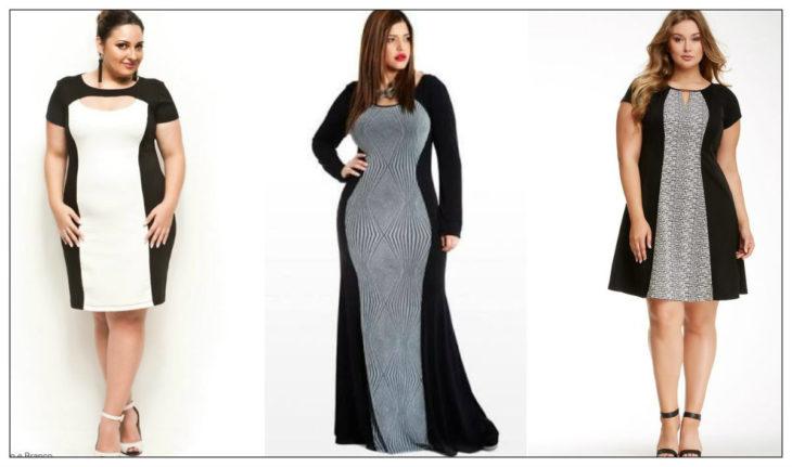 Vestidos com detalhes pretos nas laterais