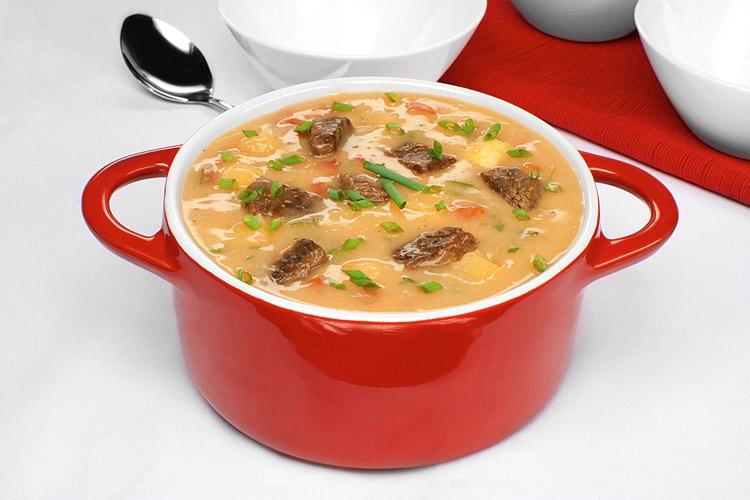 Caldo de costela com mandioca