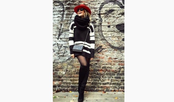 Estilo de Julia Faria meia sete oitavos e malha Instagram