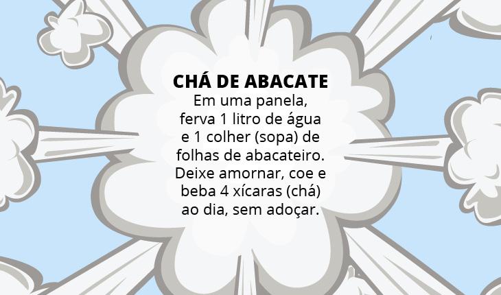 receita de chá de abacate para combater gases.