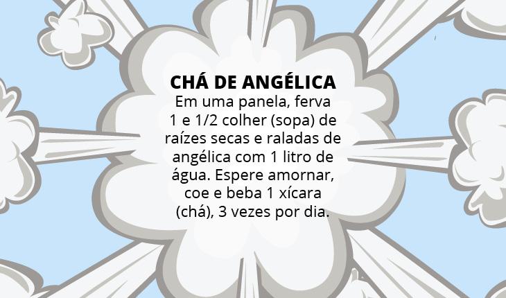 receita de chá de angélica para combater gases.