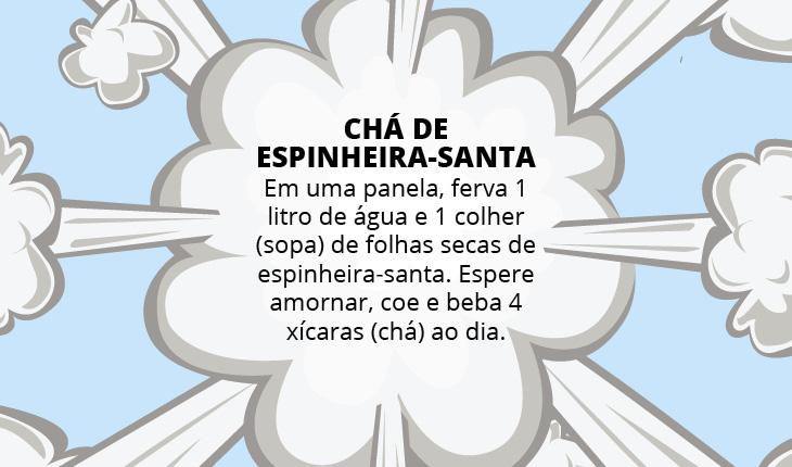 receita de chá de espinheira-santa para combater gases.