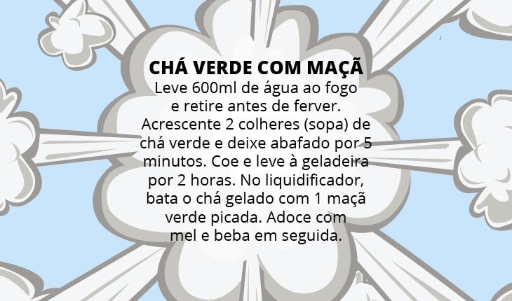 receita de chá verde com maçã para combater gases.