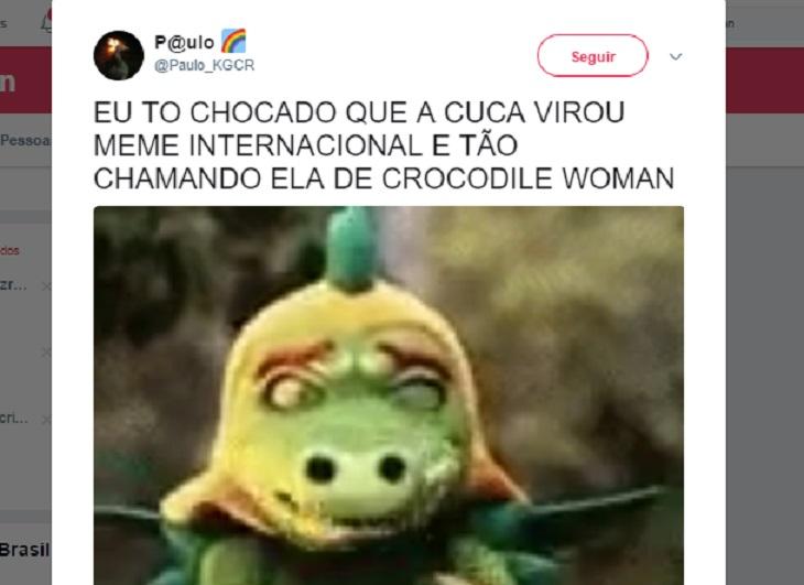 Brasileiro chocado com a cuca sendo meme