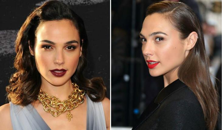 estilo de Gal Gadot mulher maravilha maquiagem vermelho e bordô pinterest