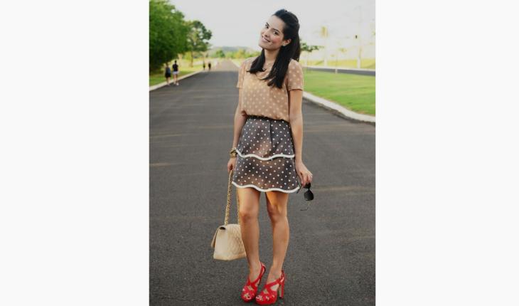estilo girly estampa poás conjunto pinterest