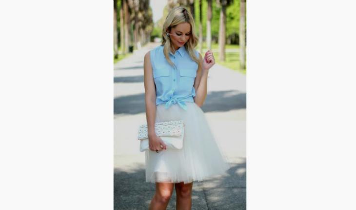 estilo girly saia de tule com camisa jeans pinterest