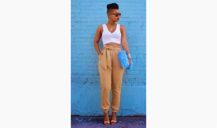 nude nos pés salto alto com calça comfy pinterest